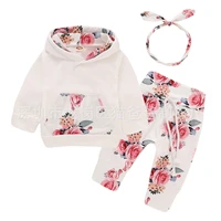 autumn and winter girls baby hooded sweater suit