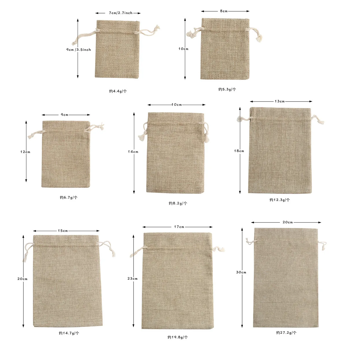 Джутовые подарочные пакеты из хлопка и льна сумки для ювелирных изделий