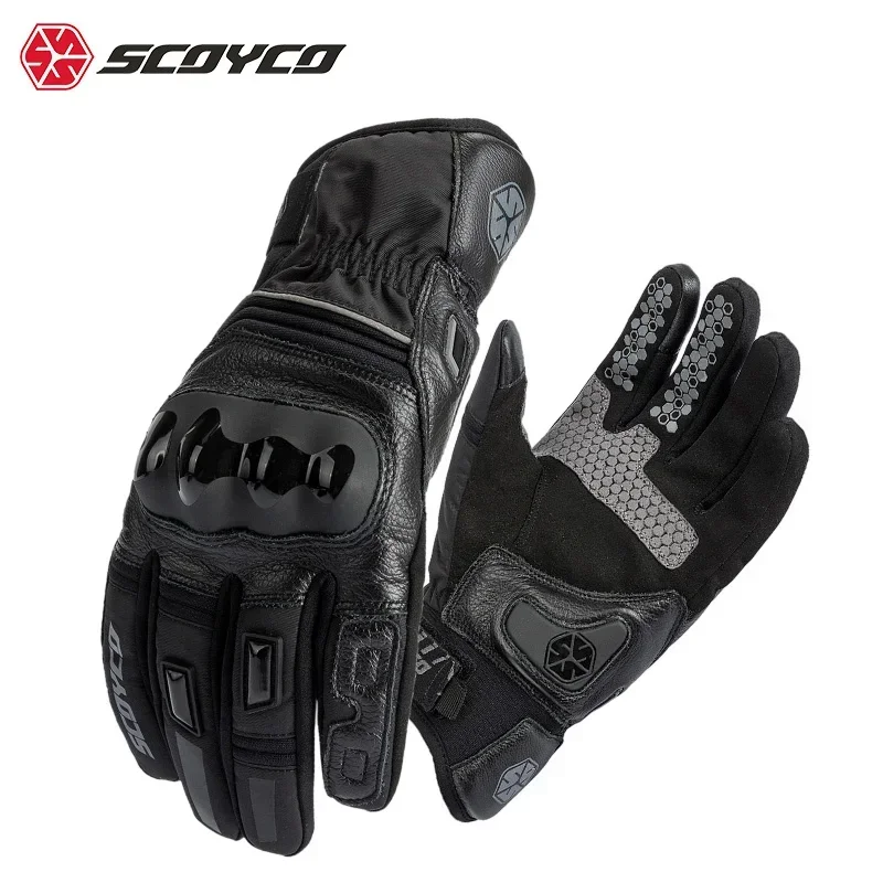 Scoyco мотоциклетные перчатки для мужчин и женщин гоночный автомобиль осень зима