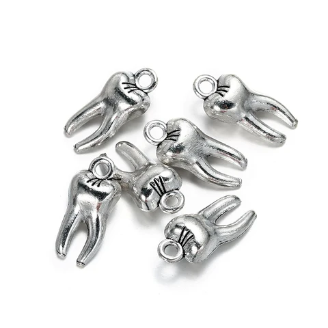 Зомби зубы подвески цинковый сплав AGCFABS 20 шт