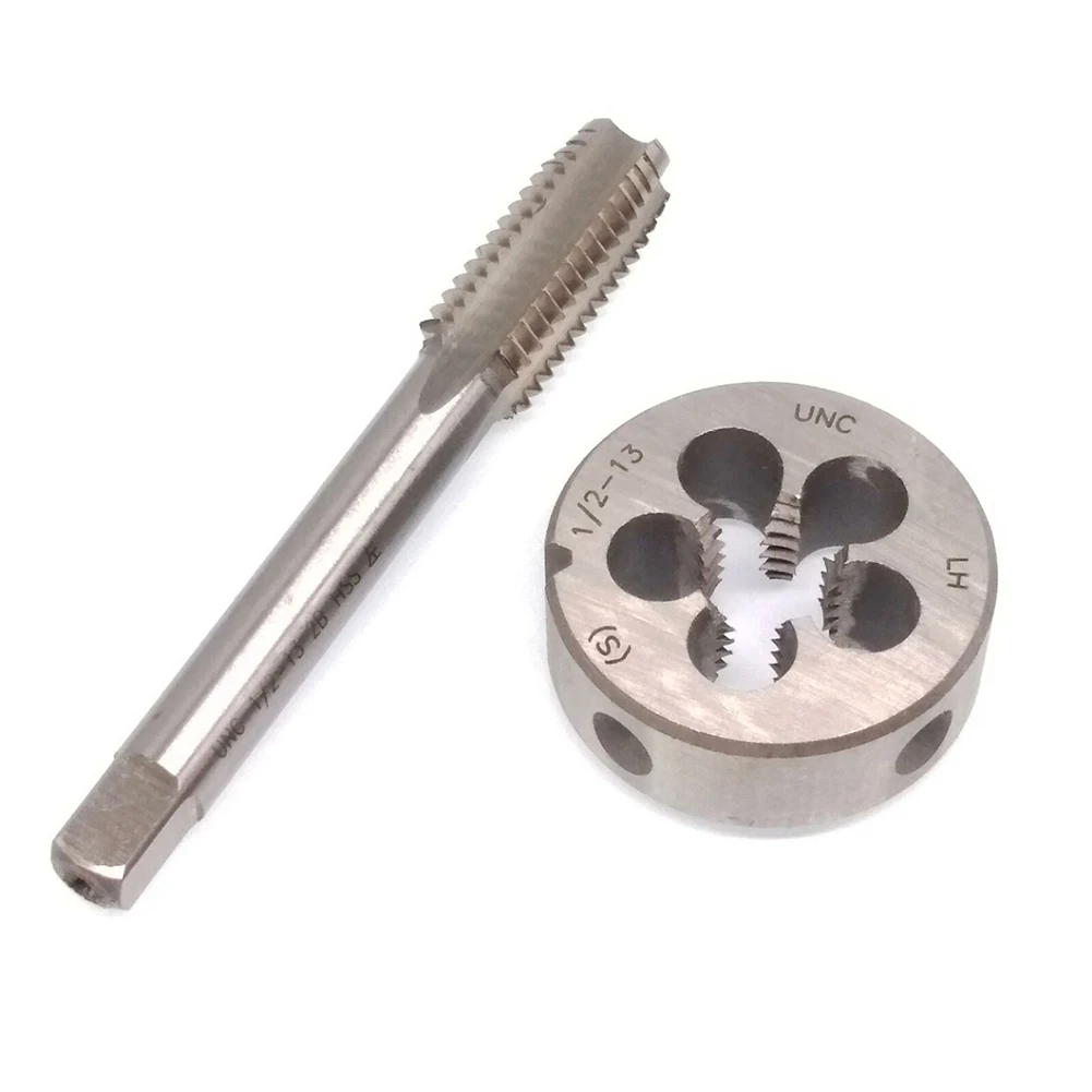 

2 шт. HSS 1/2-13 UNC Tap & Die Левая рука 87,1 мм Tap 37,7 мм пресс-форма для металлообработки болты гайки удаление ремонт ручные инструменты