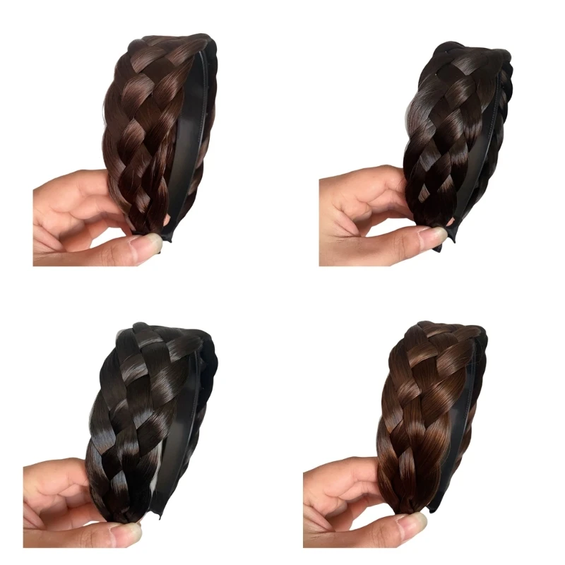 

Hair Braided Headband Hairpiece Invisible Braided Hair Hoop Braid Hairband