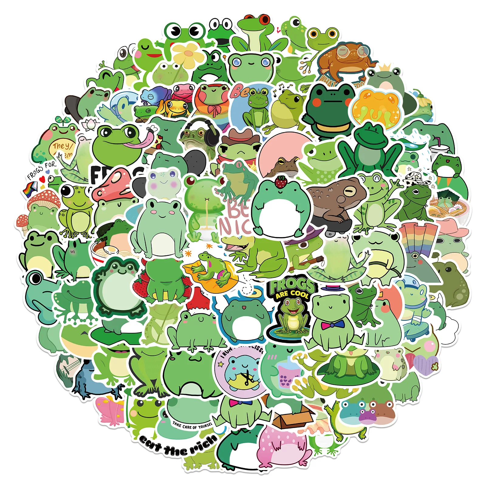 

10/30/50PCS Cartoon Frog Graffiti Stickers Personalized Decoration Motorcycle Luggage Guitar Waterproof Skateboard Stickers