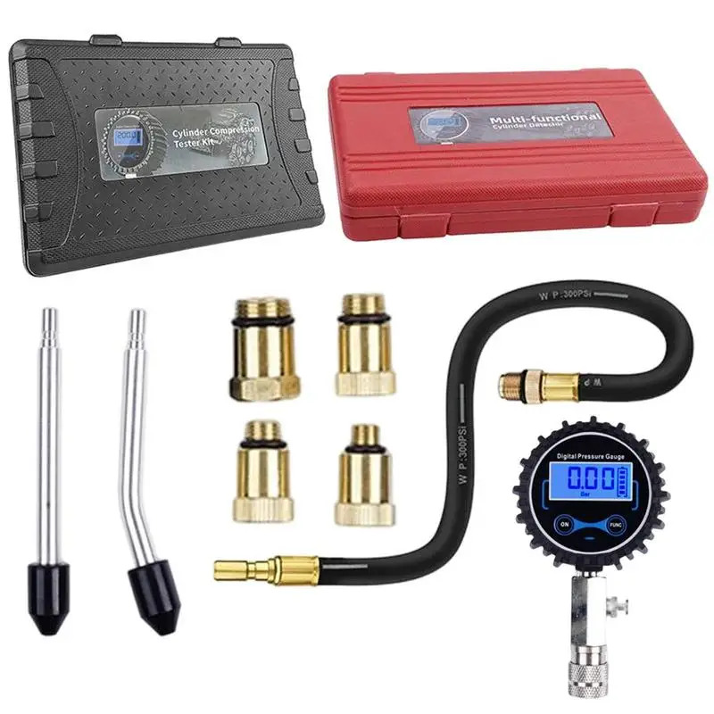 

Cylinder Compression Tester Cylinder Compression Tester Kit 0-200PSI Car Compression Tester Kit Diagnosis Tool With Deflation