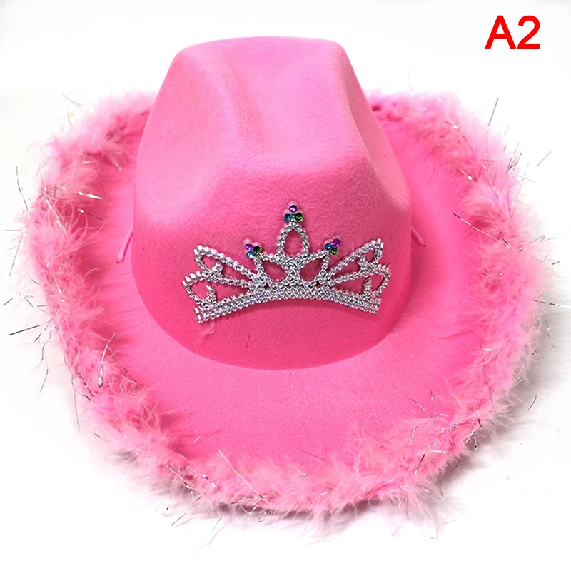 Женская розовая шляпа-Тиара в западном стиле |