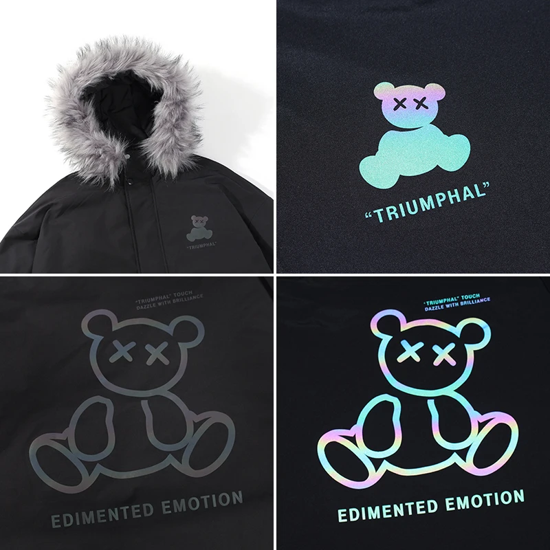 VARSANOL Mens Parkas Jacket Winter New Casual Windproof Long Jackets Male Clothes Thick Warm Fur Collar Bear Parkas Coat Man 4XL