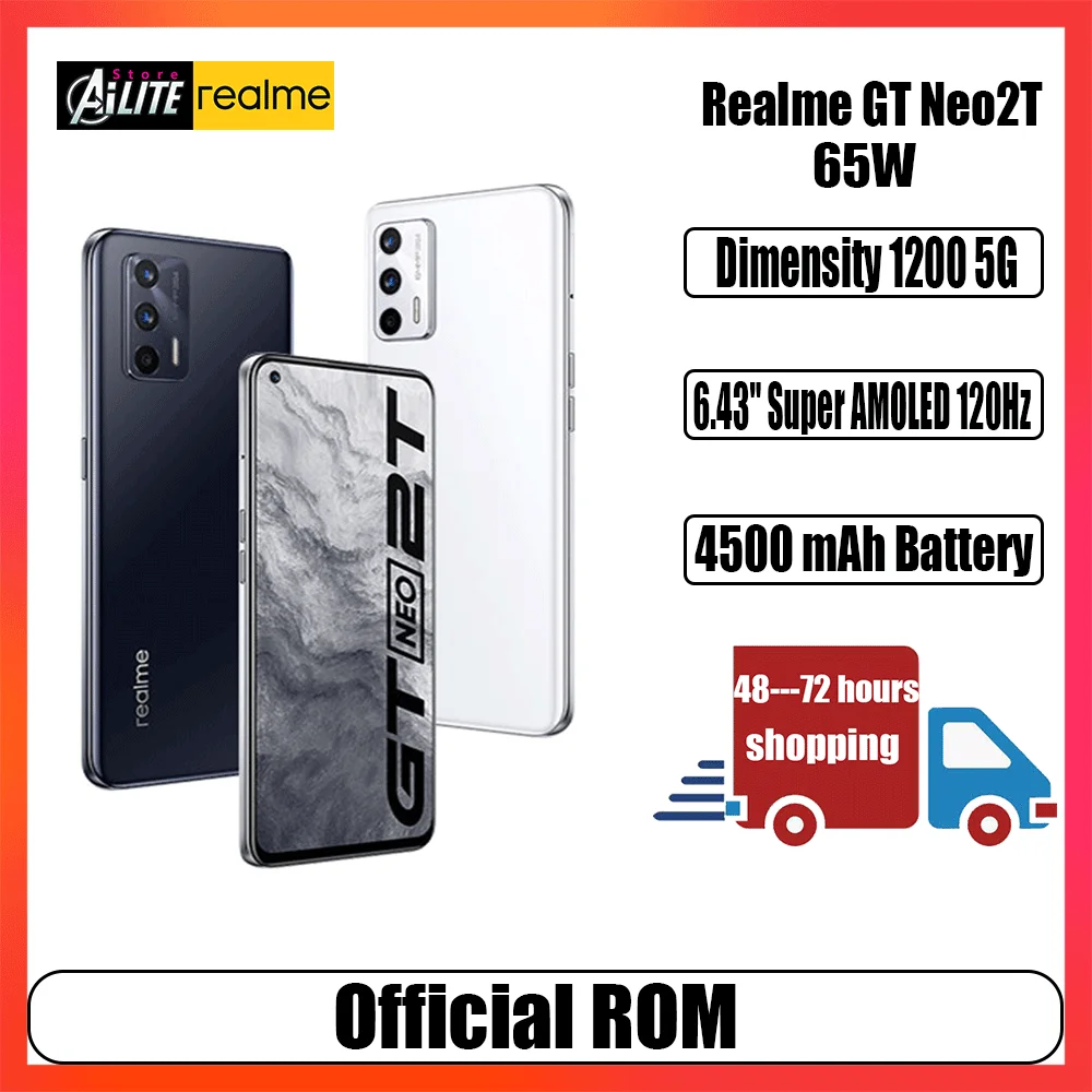 

Смартфон Realme GT Neo2T, 120 дюйма, AMOLED, Гц, 64 мп, 65 Вт