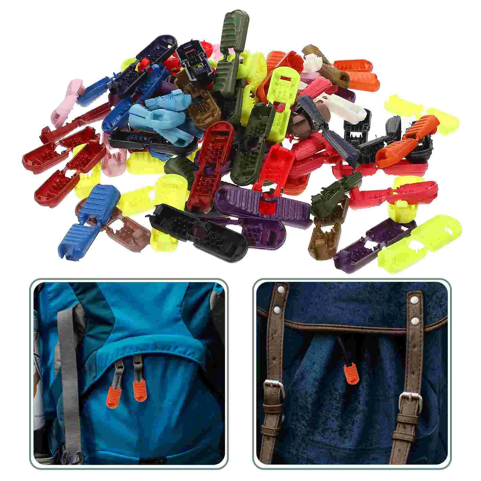 

100 Pcs Tool Lanyard Elastic Adjustment Buckle DIY Rope Cord Buckles Practical Lock Separate 4X1cm Stop Tools Plastic Toggle
