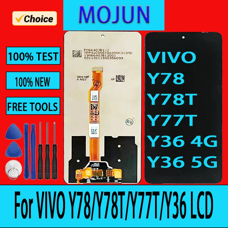 ЖК-дисплей для VIVO Y78 преобразователь сенсорного экрана в сборе Y78T Y77T Y36 замена