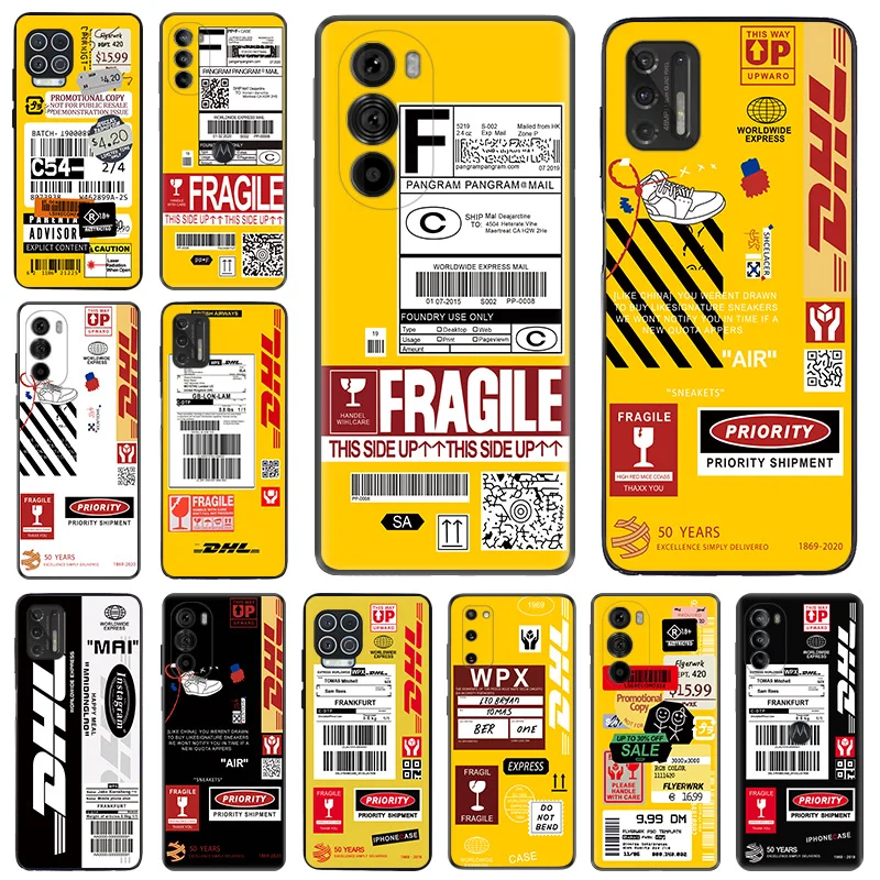 Черный матовый чехол для телефона Motorola G53, G72, G73, G52, G8, G9, G200 G, Stylus Edge 40, 30, 20 Pro, приоритетная этикетка Dhl Express, мягкий чехол