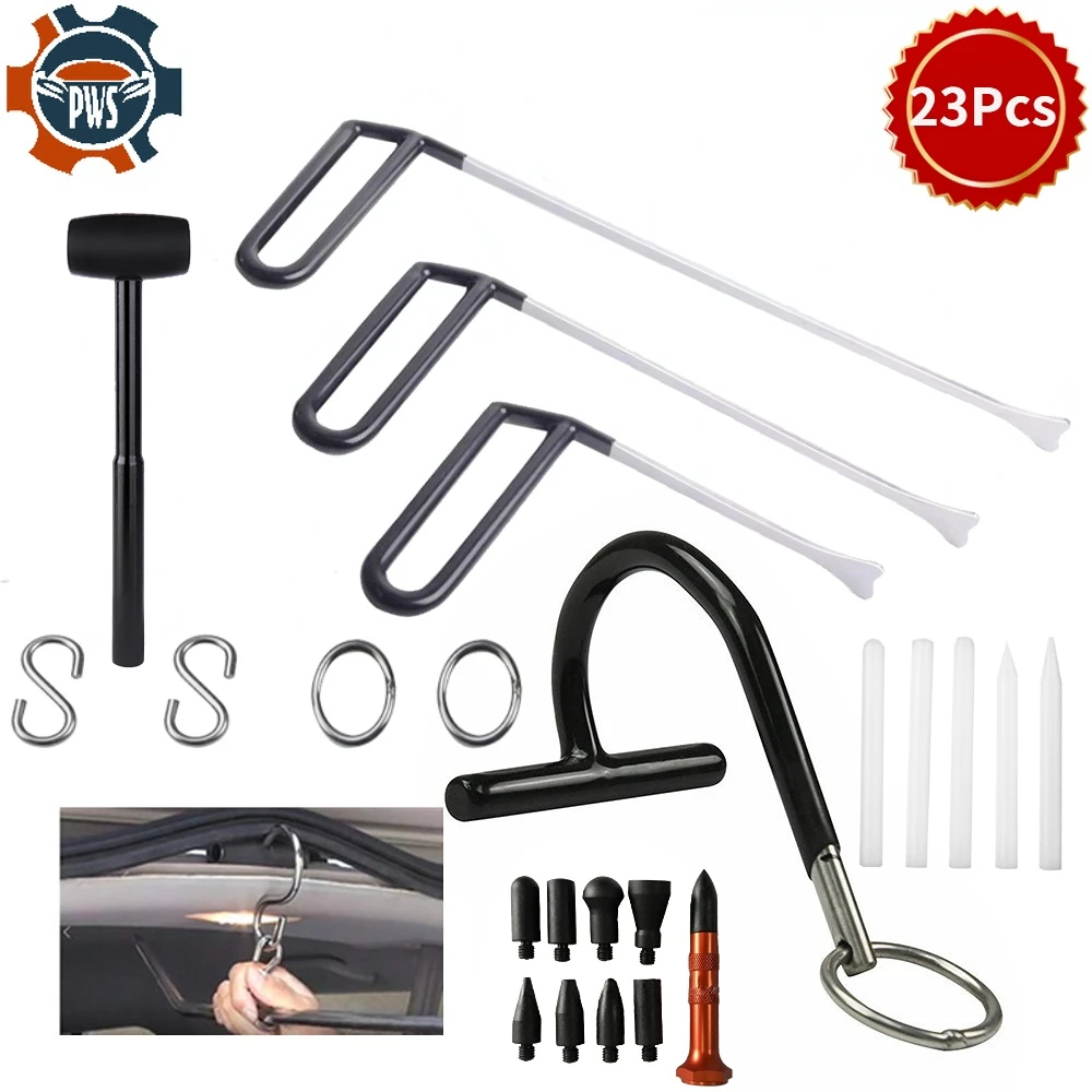 

New Auto Body Dent Paintless Repair Hook Push Rod Hand tools Set Kit Car Body Denting Door Dings Dent Removal Tools