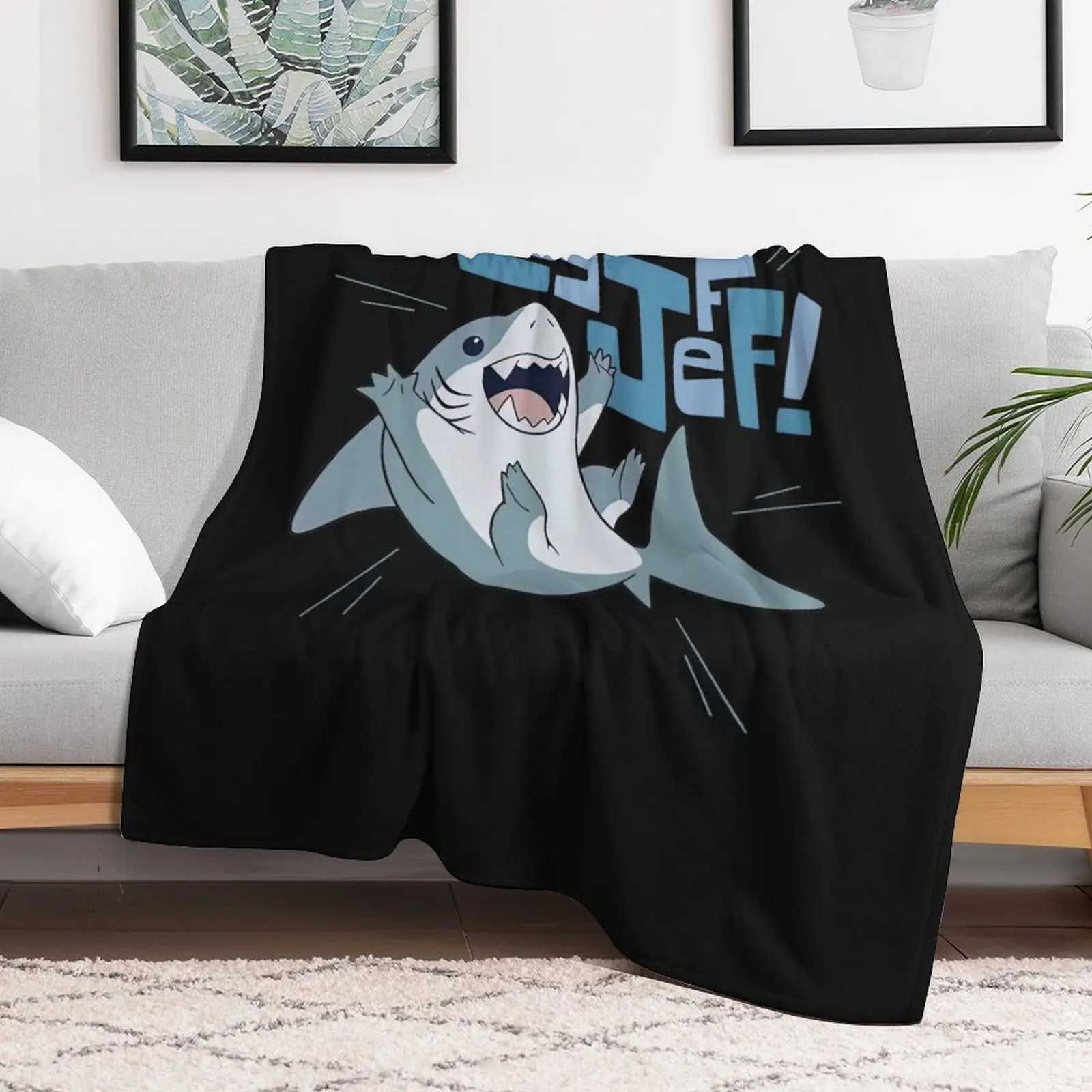 Пушистое одеяло Jeff The Landshark