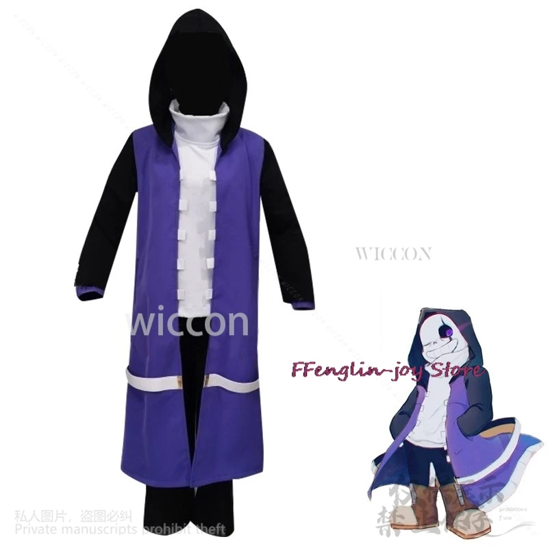 Аниме-игра Under Legend Epic Sans карнавальный костюм для взрослых пальто брюки ролевых