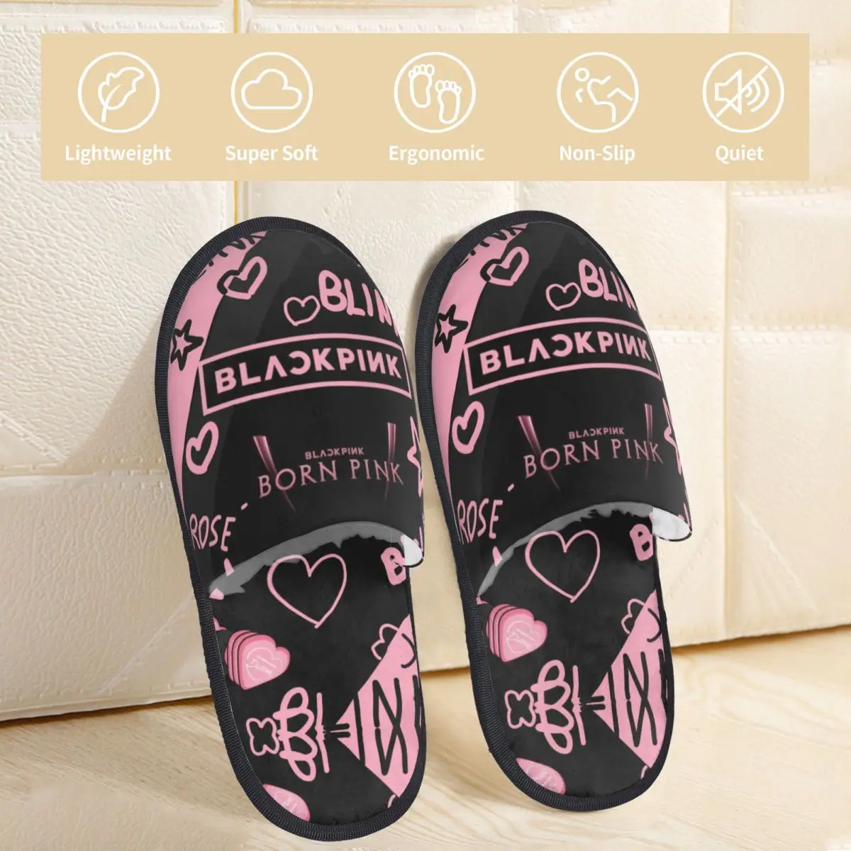 Kpop Star Singer Idol Blinks Домашние тапочки мягкие шлепанцы из пены с эффектом памяти