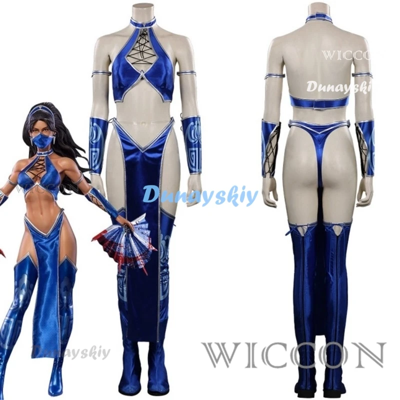 Китана Милена Катана Косплей Игра Mortal Cos Kombat Комбинезон Маска Костюм Женский