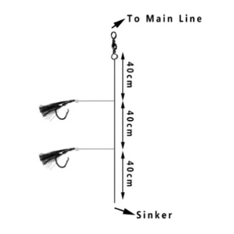 ГОРЯЧАЯ ПРОДАЖА Sabiki-Rigs 8/0 приманки светящиеся рыболовные бусины