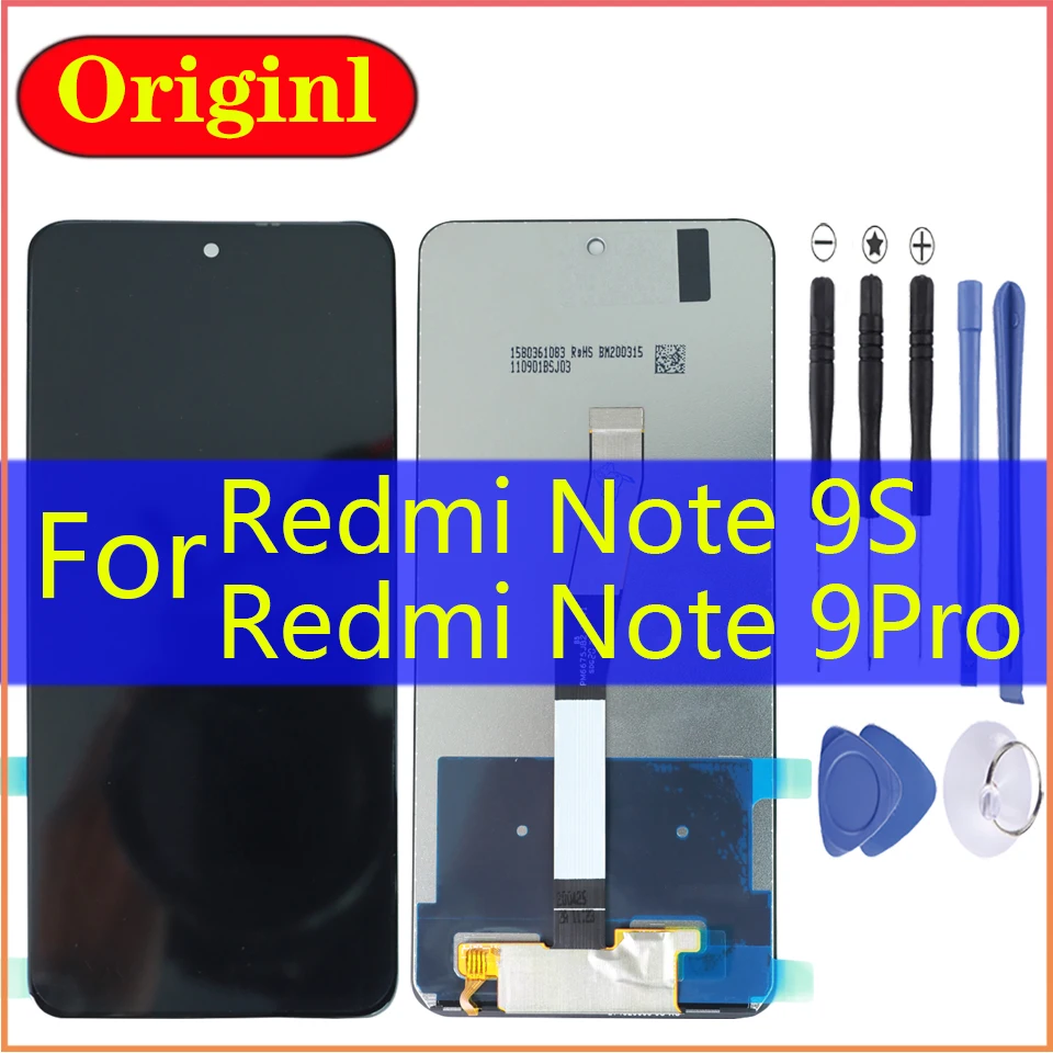 

Оригинальный ЖК-дисплей для Xiaomi Redmi Note 9S, ЖК-экран для Xiaomi Redmi Note 9 PRO, LCD мобильный телефон 10-сенсорный экран