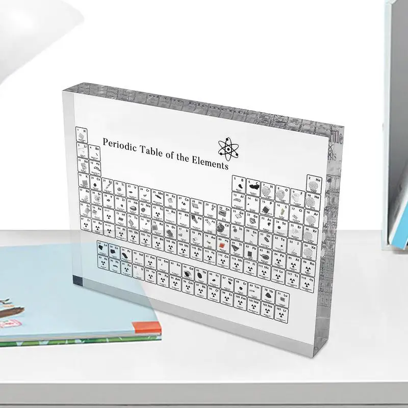 

Real Elements Periodic Table Decoration Acrylic Block Creative Gift For Student Multifunctional Ornament Real Samples Home Decor