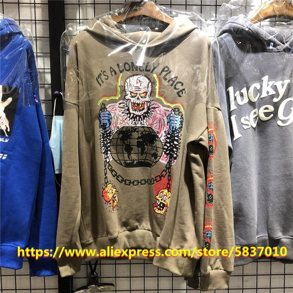 

Slim Size Kanye West Hoodie Men Women Hold The Gate Print Hoodies A lonely Place Pullovers High Quality Sweatshirts