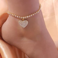 fashion luxury anklets for women heart leg chain beach party stylish female accessories ankle bracelet jewelry z1z8
