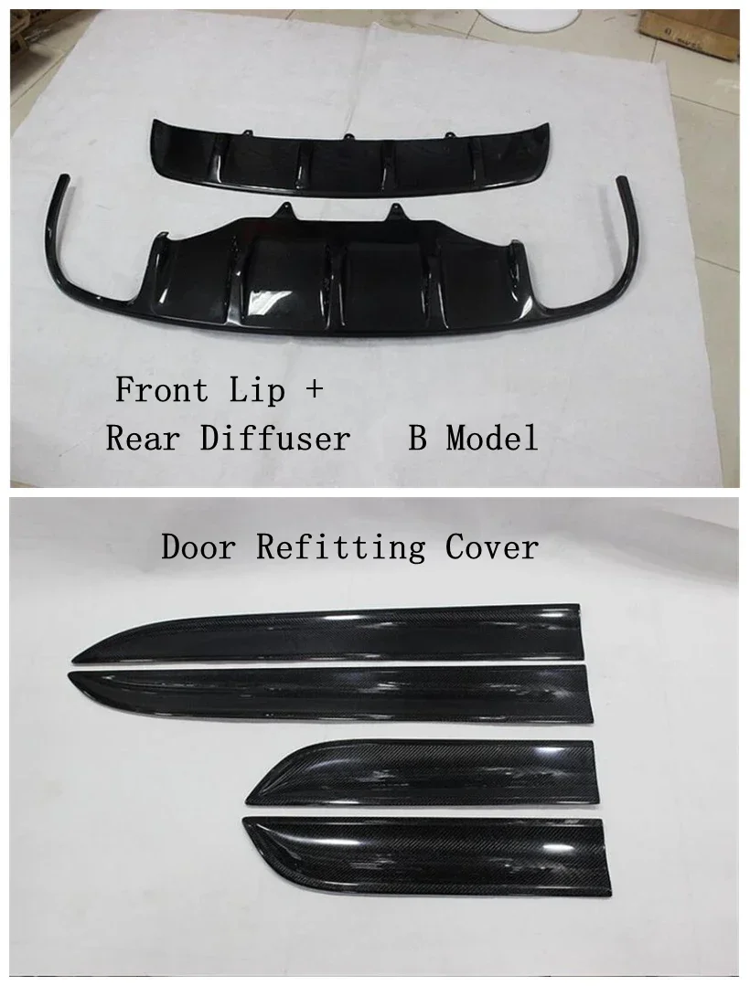 Новинка! Передняя губа заднего диффузора из углеродного волокна для Porsche Macan 2014 2015