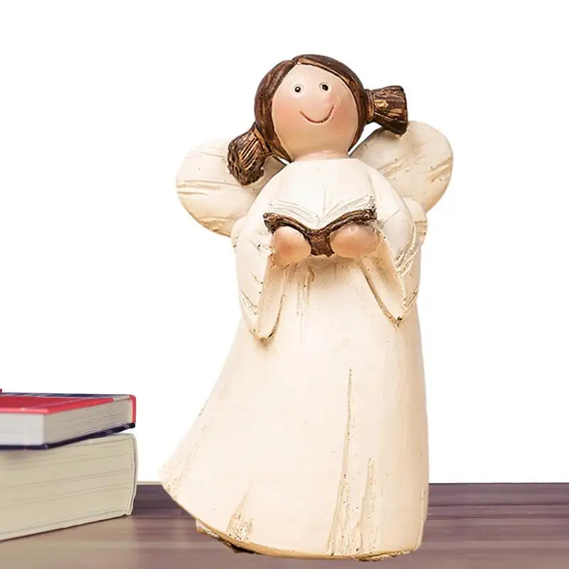 

Little Girl Angel Statue Angels Figurines Collectible Statue Miniature Resin Embellishments Ornament Cherubs Angels Modern Home