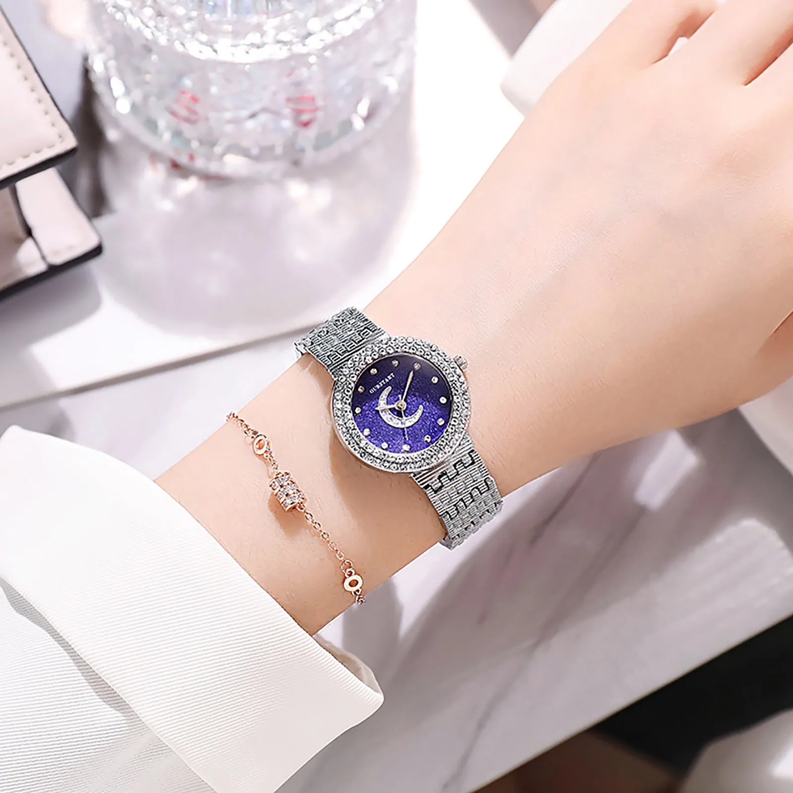 

Creative Women Watches Minimalist Calendar Stainless Steel Mesh Belt Woman Quartz Watch S New Montre Femme Gift Zegarek Damski