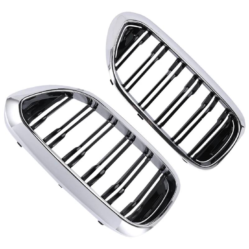 Для-BMW 5 серии G30 G31 G38 M5 2017 + хром черный Передний бампер капот решетка гриль (Doublel Six
