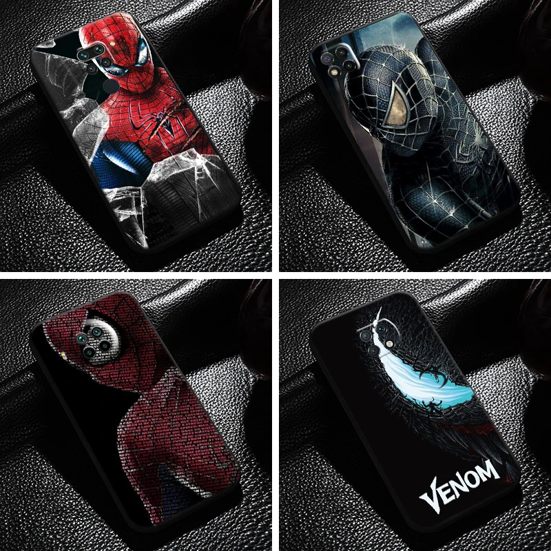 

Marvel Spiderman Venom For Xiaomi Redmi Note 9T 9 Pro 5G Phone Case Soft Funda Back Silicone Cover Carcasa Black Liquid Silicon