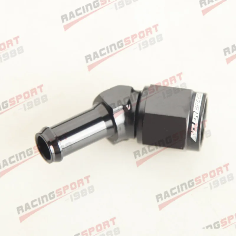 

ADLER SPEED 6AN AN6 Female To 3/8" 10mm 45 Degree Barb Hose Adapter Fitting Black