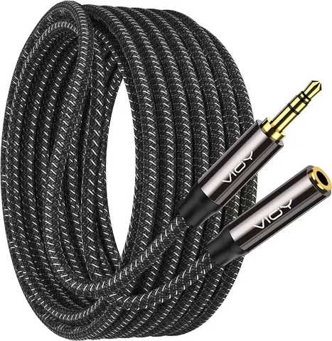 AUX стерео аудио кабель 3,5 мм, штекер-гнездо, удлинительные кабели для наушников, IPad, смартфонов, планшетов, медиаплееров и т. д.