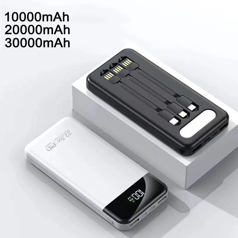 

Portable Power Bank 20000mAh Fast Charging Powerbank External Battery Pack for iPhone 14 13 Huawei P40 Xiaomi Samsung Poverbank