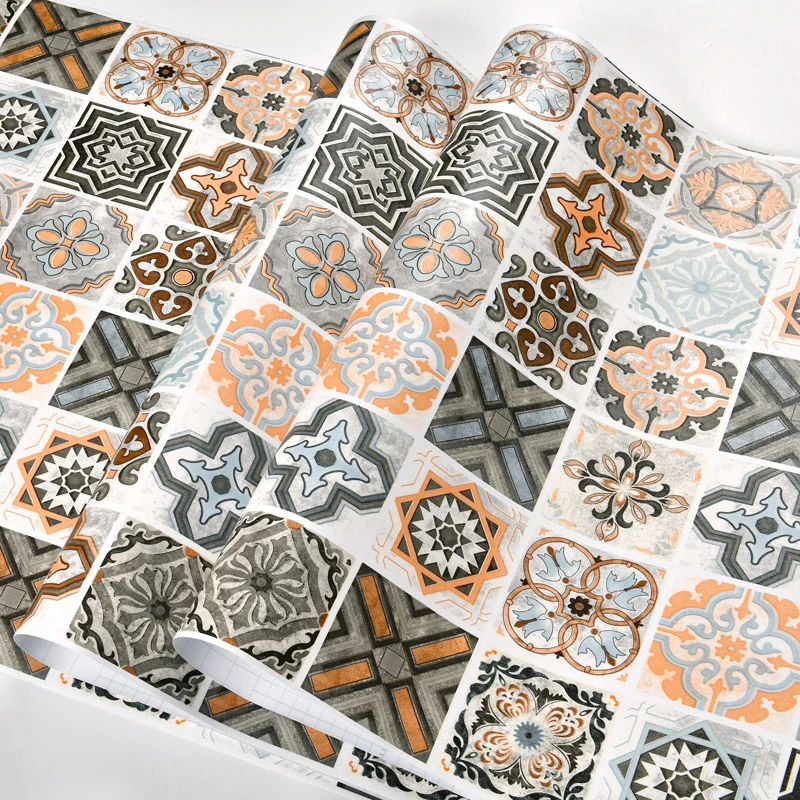 

Напольные наклейки, Нескользящие самодельные настенные наклейки, виниловая плитка, водонепроницаемые Нескользящие обои, декор для ванной, ...