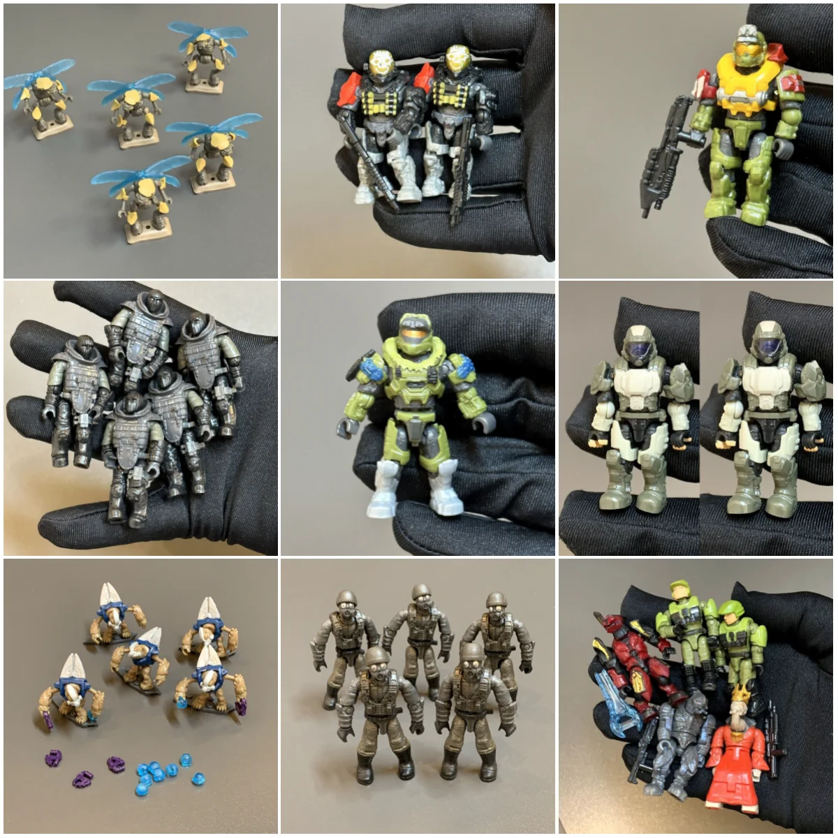 Коллекционные фигурки Mega Blocks CONSTRUX SPARTAN EMILE Call of duty UNSC Drone Grunt Buck ODST