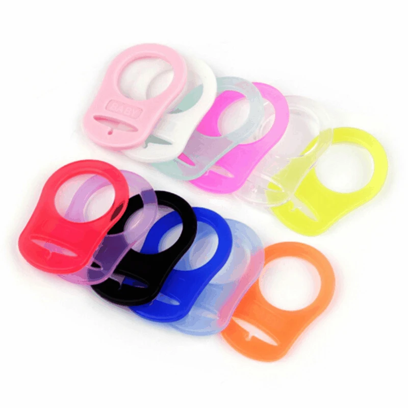 

Baby Dummy Pacifier Holder Clip Adapter For Mam Ring 5Pcs Multi Colors Silicone Button For Newborn Baby Accessories