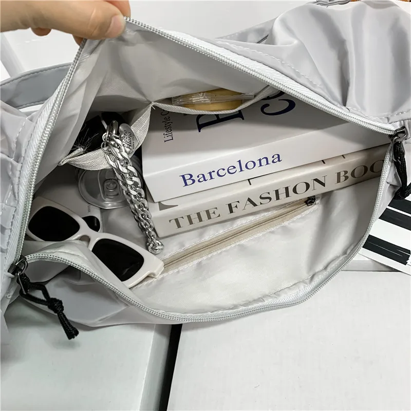 Stylish Men's Nylon Shoulder Bag  New Style Waterproof with Large Capacity and Lightweight