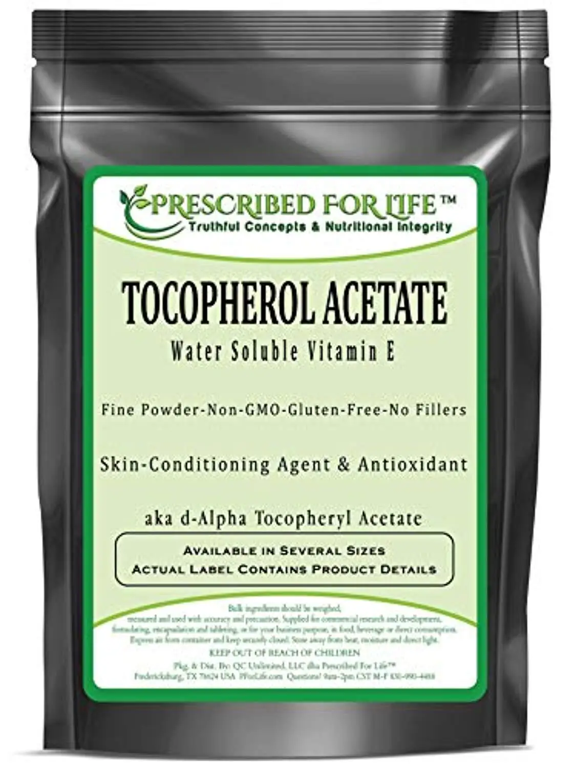 Tocopherol Acetate - Water Soluble Vitamin E Alpha Tocopherol Powder,Skin whitening,Antioxidant, Improved Circulation 2 oz
Tocopherol Acetate - Water Soluble Vitamin E Alpha Tocopherol Powder,Skin whitening,Antioxidant, Improved Circulation 2 oz