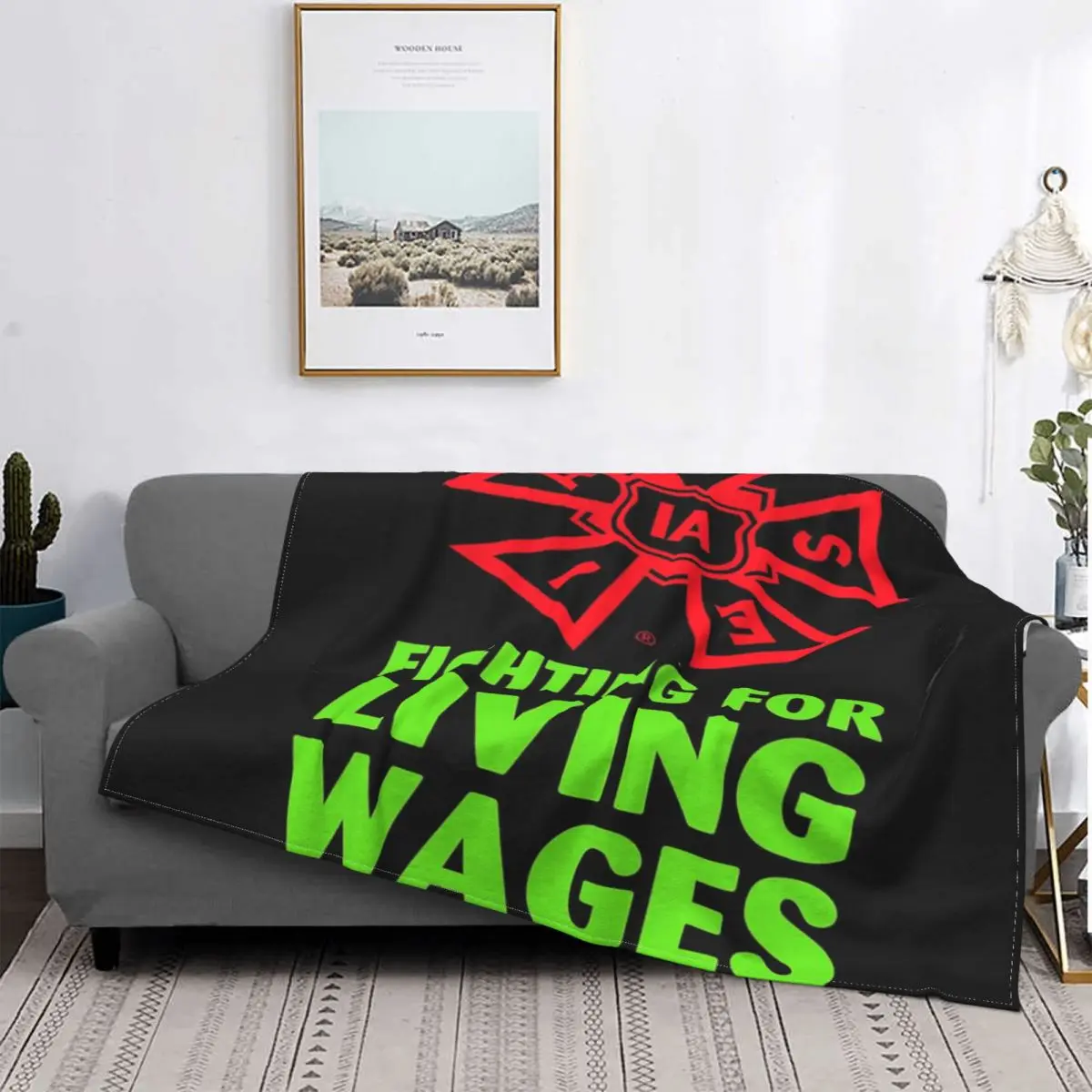 

Iatse-Manta de lucha por la vida, cobertor de cama a cuadros, toalla de playa, con capucha, a cuadros