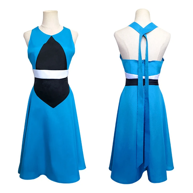 

Steven Universe Cosplay Dress Women Sapphire Role Play Blue Dress Princess Fancy Dress