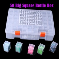 50100 bottles box square diamond painting accessories container bottles diamond painting tools crystal bead storage jar