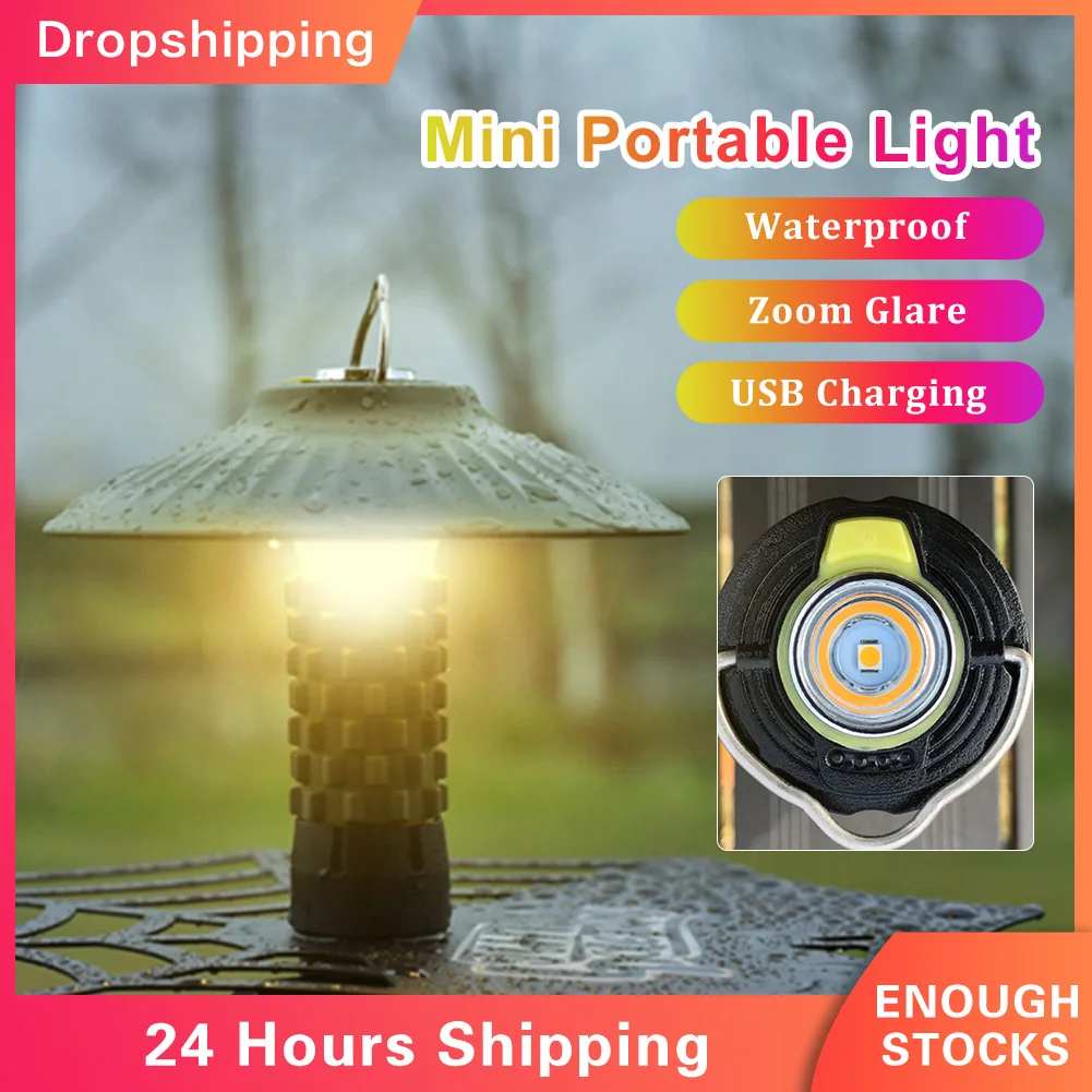 

Mondo Mini Super Bright Camping Lamp Light 2600mAh Atmosphere Lighthouse With Magnetic Fast Charging Waterproof Light Flashlight