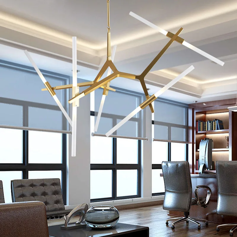 

Industrial Sputnik Pendant Lights Minimalist LOFT Retro Net Red Creative Tree Branch Chandelier Live Room Decor Led Hanging Lamp