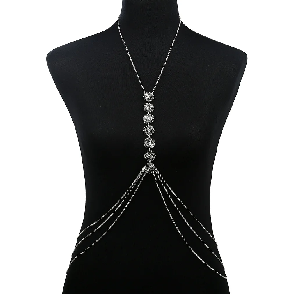 Women Fashion Belt Hip High Waist Gold Silver Narrow Metal Chain Chunky Fringes Crystal Diamond Waist Chain