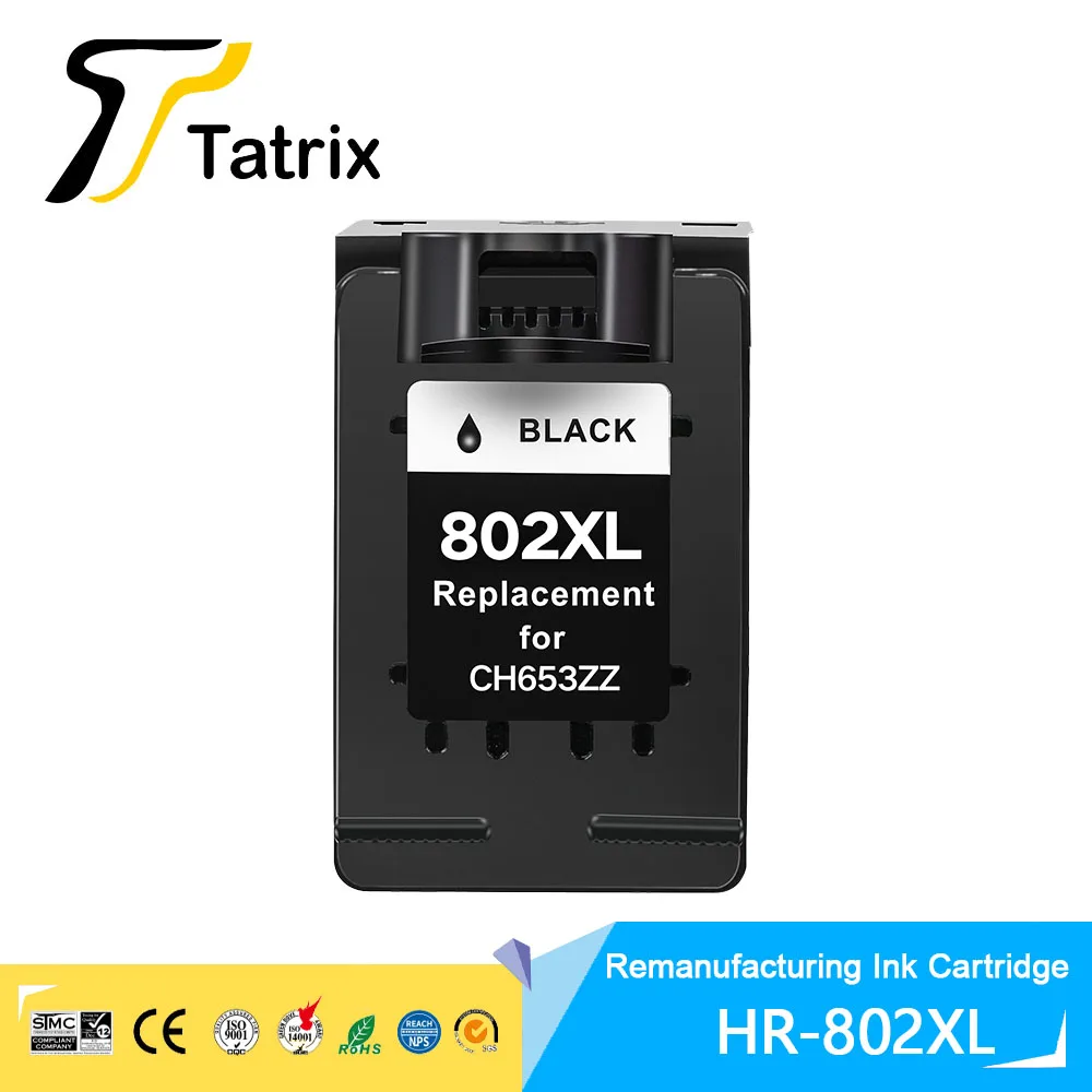 Фото Tatrix HP 802 802XL Premium Remanufactured Color Inkjet Ink Cartridge for HP Deskjet 1000/1050/2000/2050 Printer №2