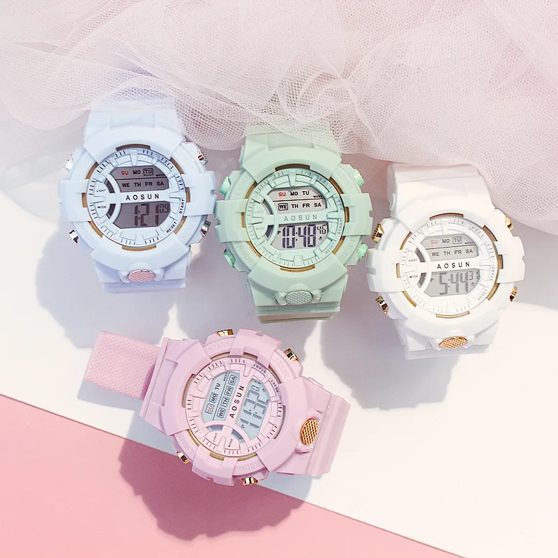 Cute electronic watch for male and female middle school students