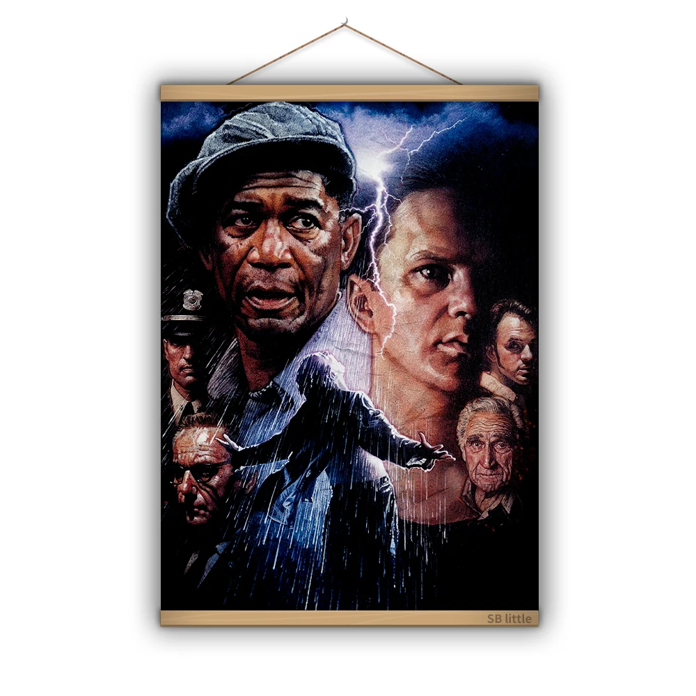 

The Shawshank Redemption Movie Series Classic Retro Poster Scroll Art Print Canvas Poster Painting Decor Unframed Tapestry
