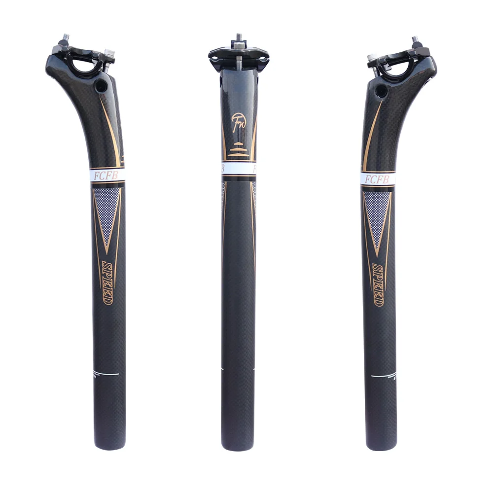 FCFB полностью углеродное волокно дорожный велосипед подседельный штырь MTB части