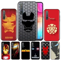 avengers iron man phone case for oppo reno 7 6 5 4 3 se z f pro plus 4g 5g black silicone tpu cover