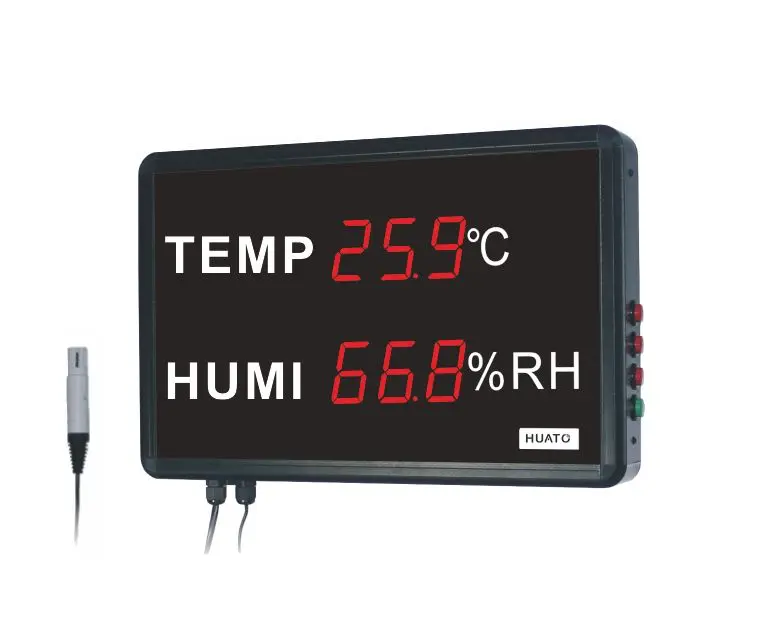 Цифровой Большой гигрометр HUATO HE218A со светодиодным дисплеем для больницы