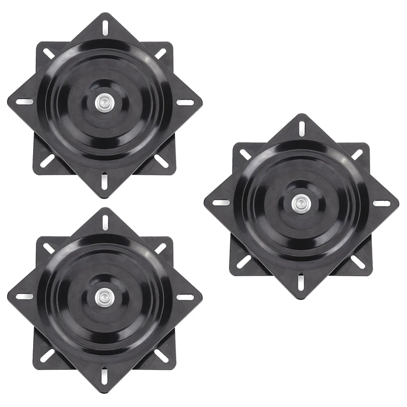 

3X 6 Inch Boat Seat Swivel Plate Fishing Boat Marine Seat Swivel Rotation 360 Degree Rotation Set 15.4 X 15.4 X 2 Cm